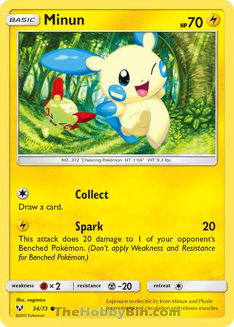 0034 Minun Common Shining Legends