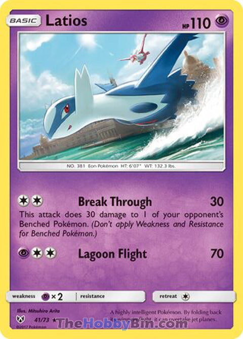 Latios Shining Legends Holo Rare #41/73