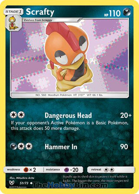 Scrafty Shining Legends Uncommon #51/73