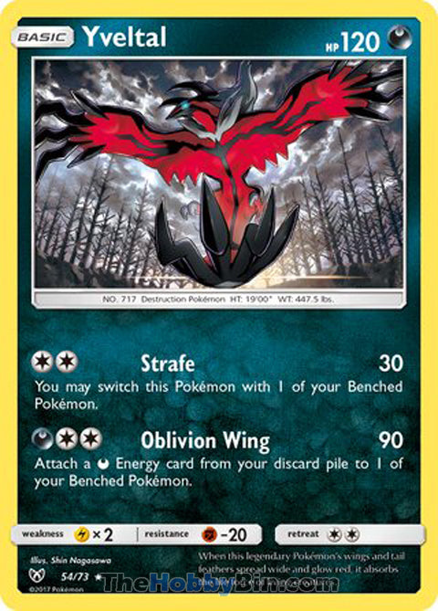 Yveltal Shining Legends Holo Rare #54/73