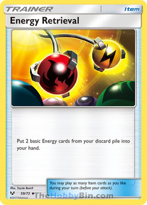 Energy Retrieval Shining Legends Uncommon #59/73