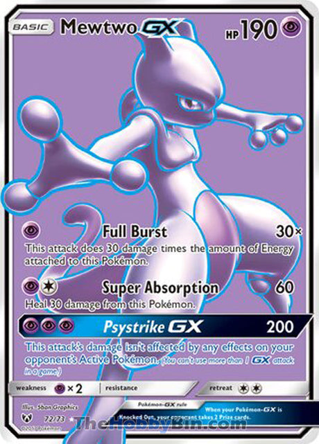 pokemon shining legends rare cards Mewtwo GX Shining Legends Ultra Rare #72/73 – The Hobby Bin