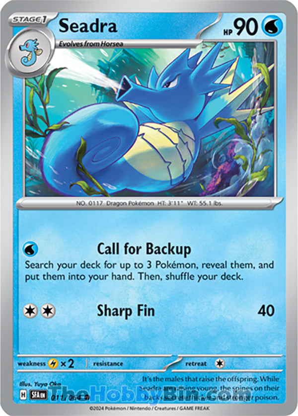 Seadra #011/064 Common - Shrouded Fable Pokemon card