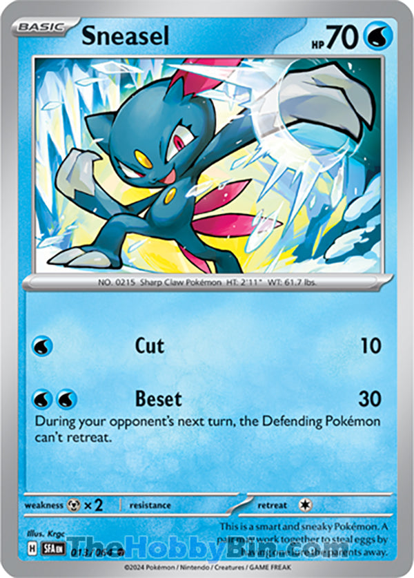 Sneasel #013/064 Common - Shrouded Fable Pokemon card