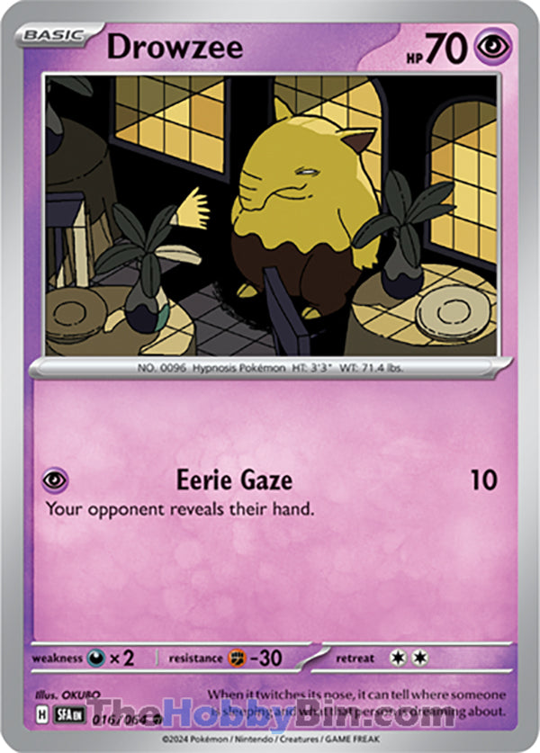 Drowzee #016/064 Common - Shrouded Fable Pokemon card