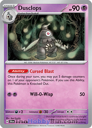 0019 Dusclops Common Shrouded Fable