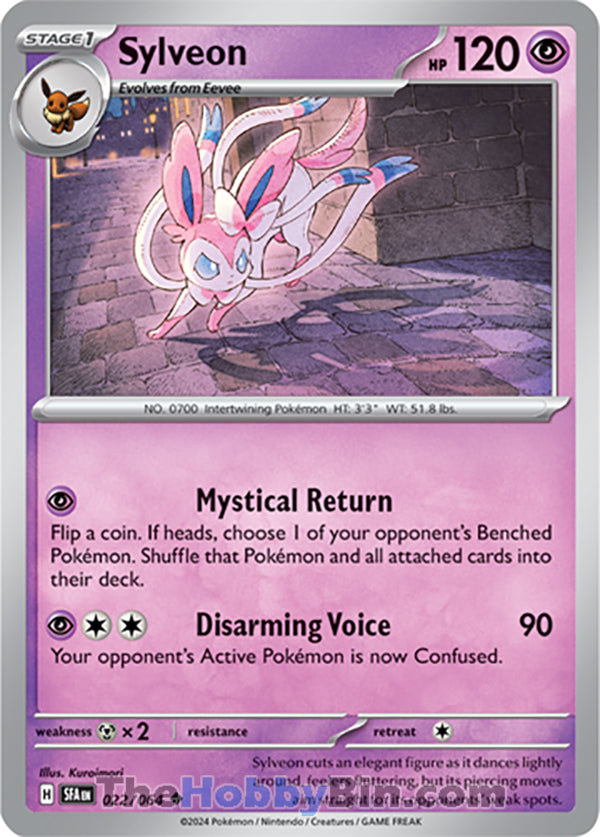 Sylveon #022/064 Uncommon - Shrouded Fable Pokemon card