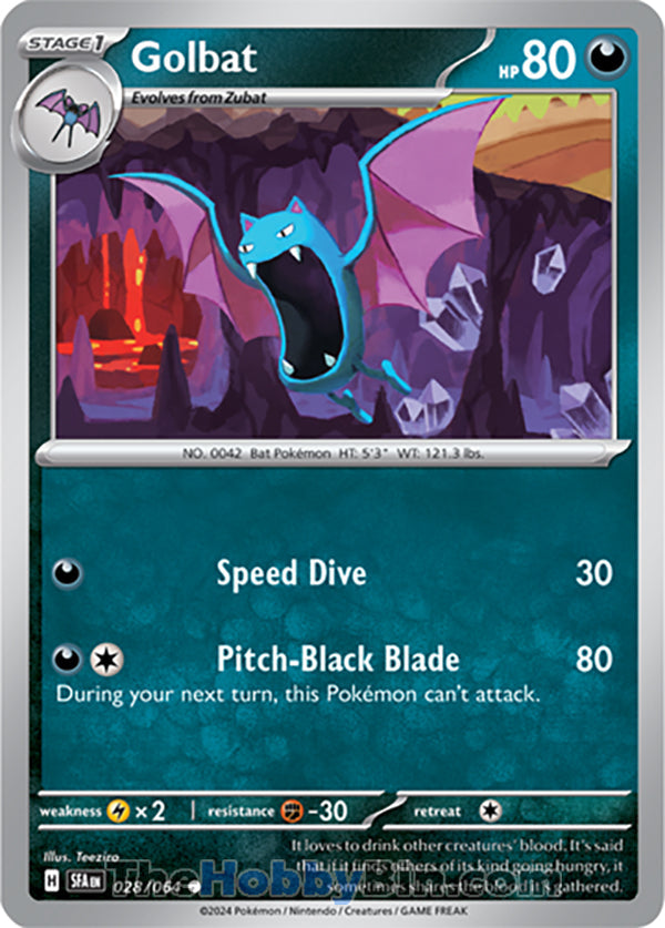 Golbat #028/064 Common - Shrouded Fable Pokemon card