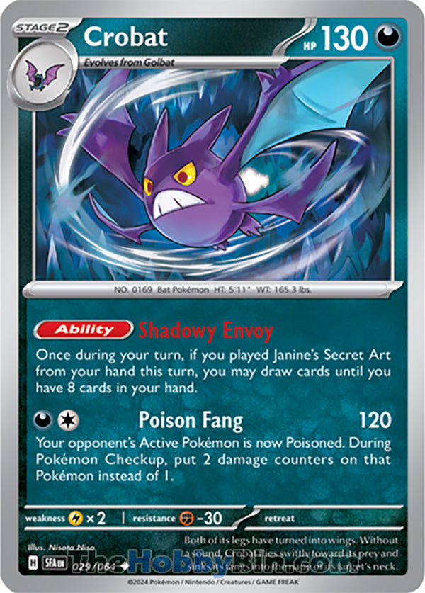 Crobat #029/064 Uncommon - Shrouded Fable Pokemon card