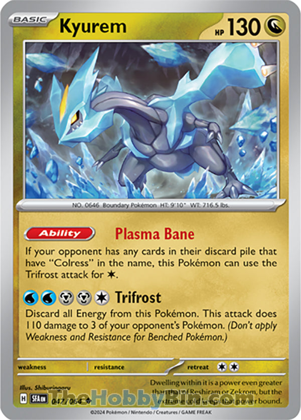 Kyurem #047/064 Uncommon - Shrouded Fable Pokemon card