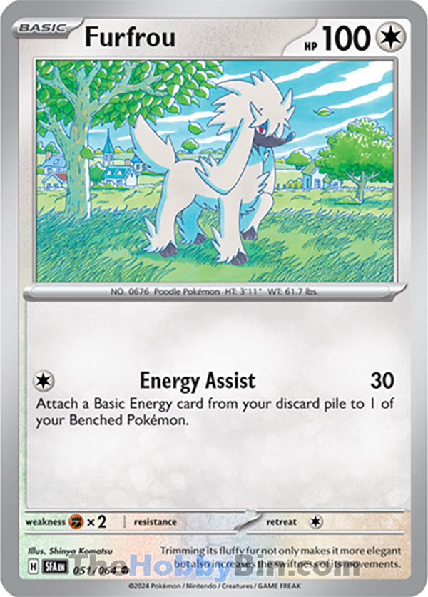 Furfrou #051/064 Common - Shrouded Fable Pokemon card