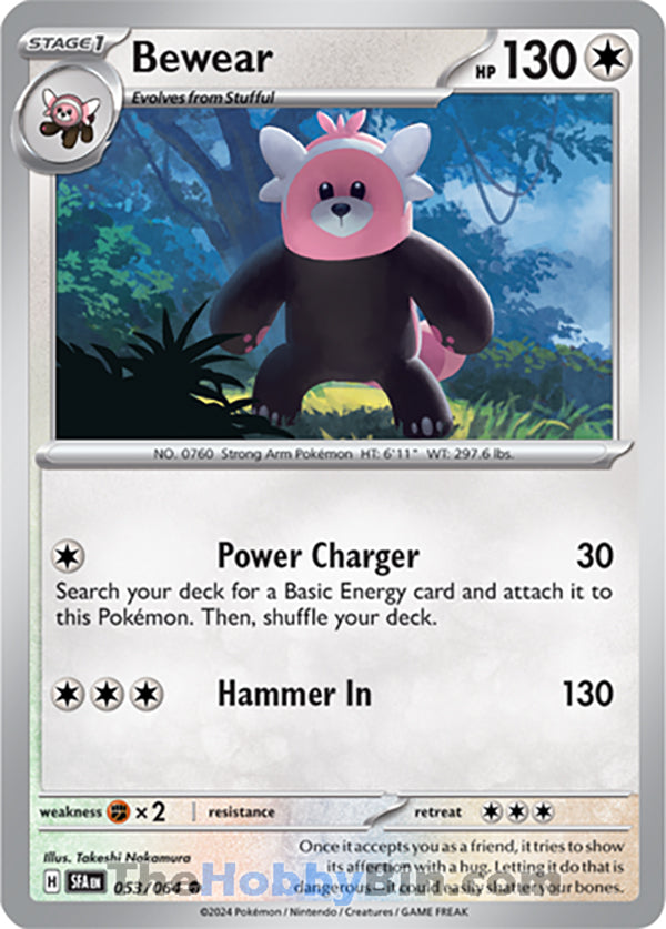 Bewear #053/064 Common - Shrouded Fable Pokemon card
