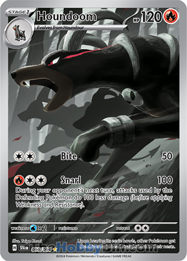 Houndoom Shrouded Fable Illustration Rare #066/064