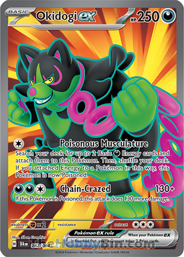 Okidogi ex #082/064 Ultra Rare - Shrouded Fable Pokemon card