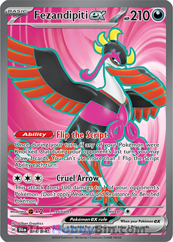 Fezandipiti ex #084/064 Ultra Rare - Shrouded Fable Pokemon card