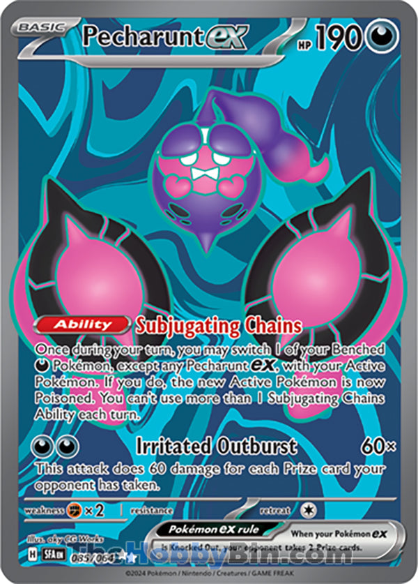 Pecharunt ex #085/064 Ultra Rare - Shrouded Fable Pokemon card