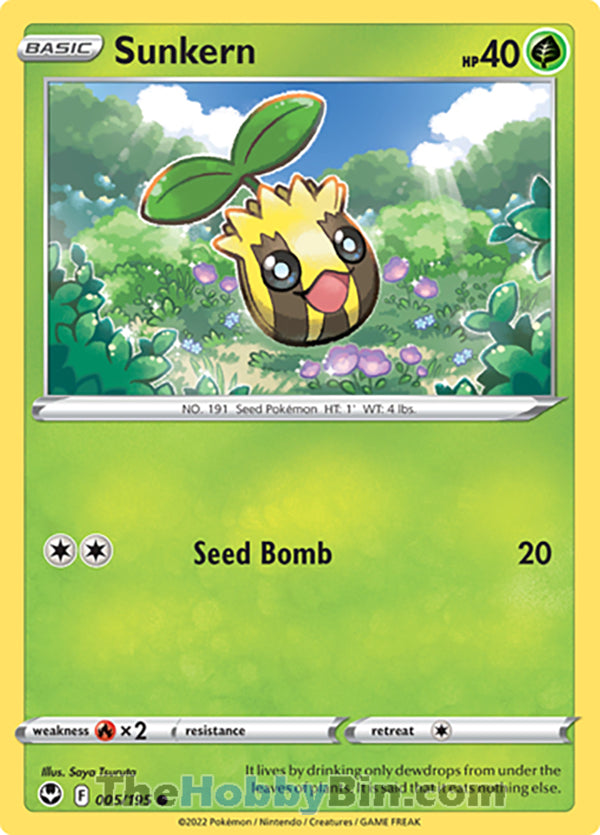 0005 Sunkern Common Silver Tempest