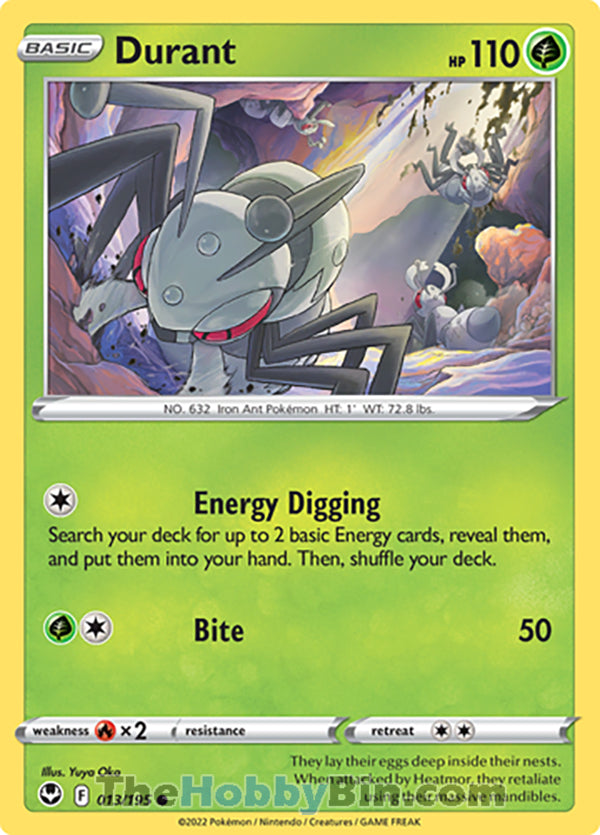 Durant #13/195 Common - Silver Tempest Pokemon card