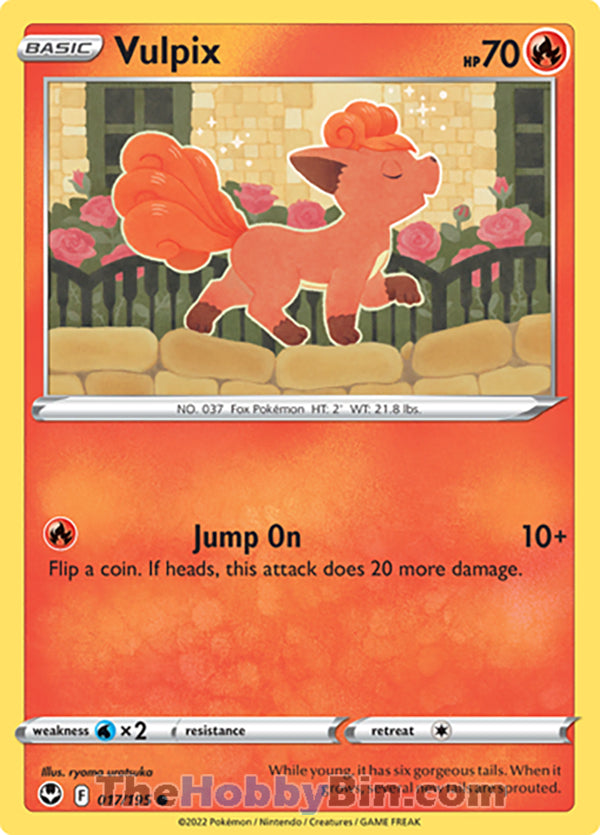 Vulpix #17/195 Common - Silver Tempest Pokemon card