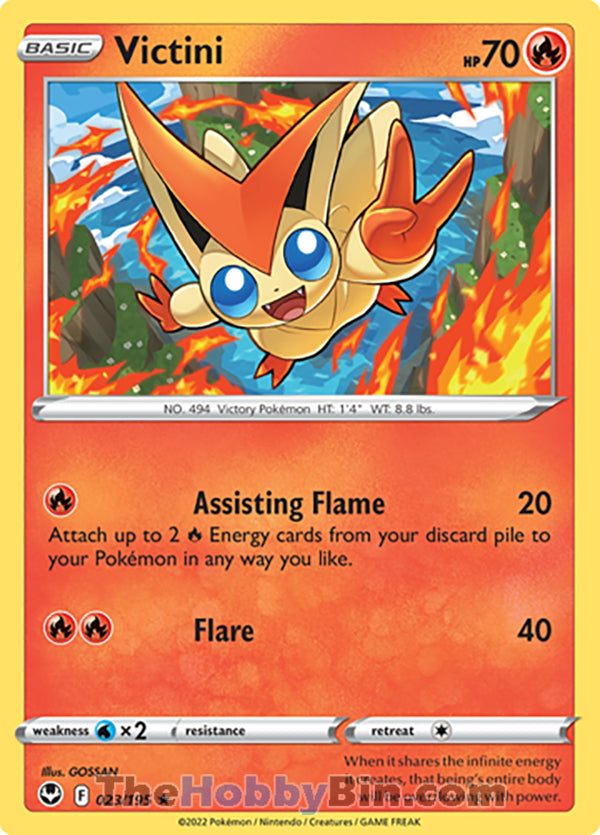 Victini #23/195 Rare - Silver Tempest Pokemon card