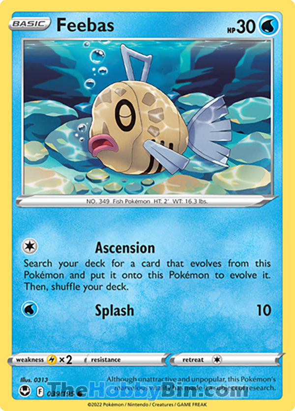 Feebas #39/195 Common - Silver Tempest Pokemon card