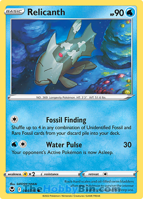 Relicanth Silver Tempest Common #044/195