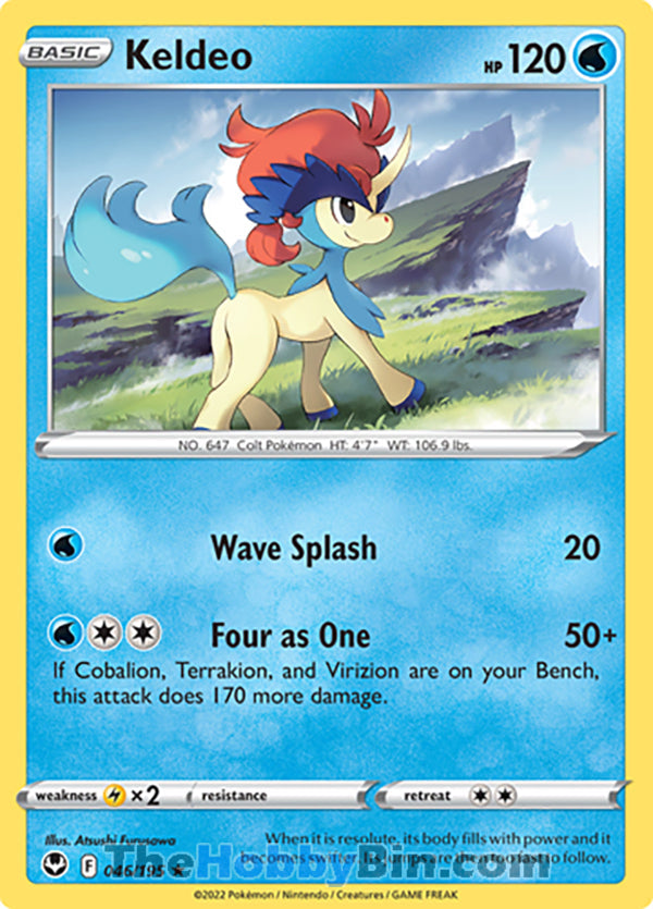 Keldeo #46/195 Rare - Silver Tempest Pokemon card
