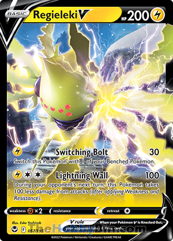 Regieleki V #57/195 Ultra Rare V - Silver Tempest Pokemon card