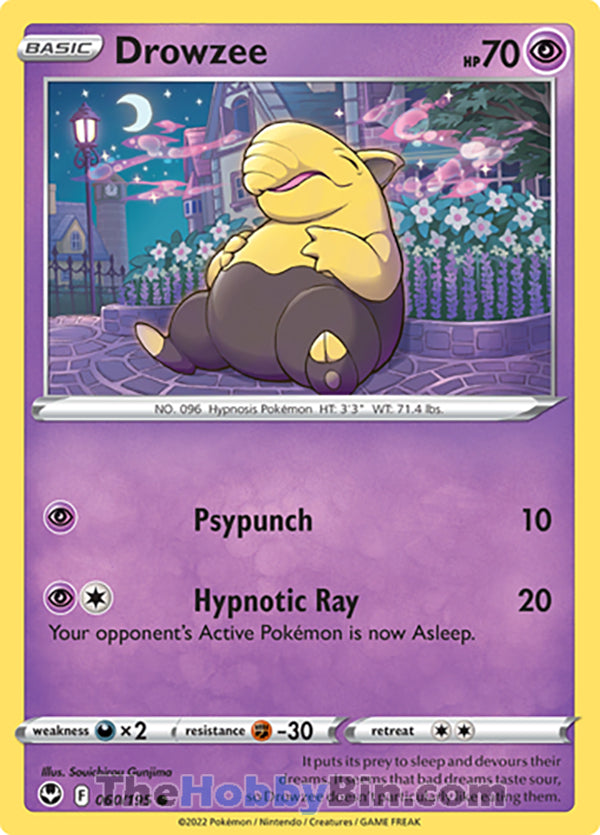 Drowzee #60/195 Common - Silver Tempest Pokemon card