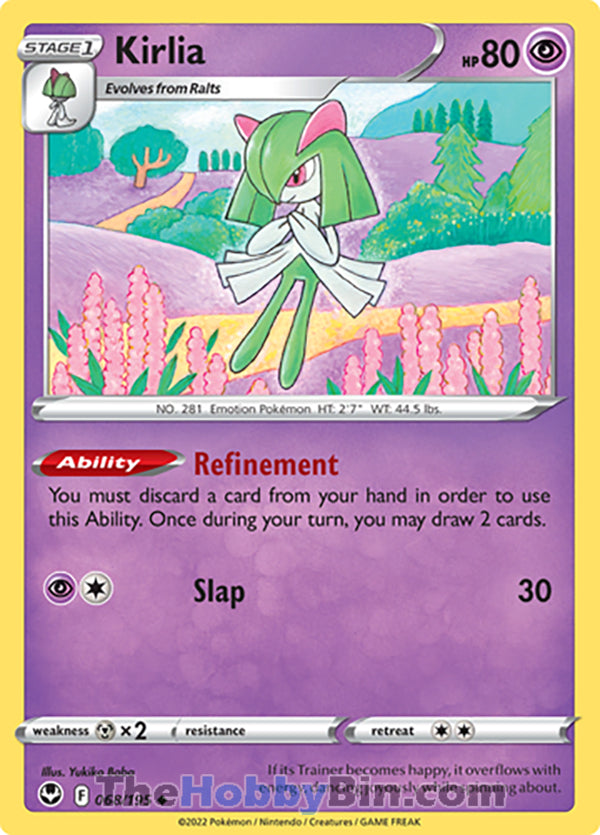 Kirlia #68/195 Uncommon - Silver Tempest Pokemon card