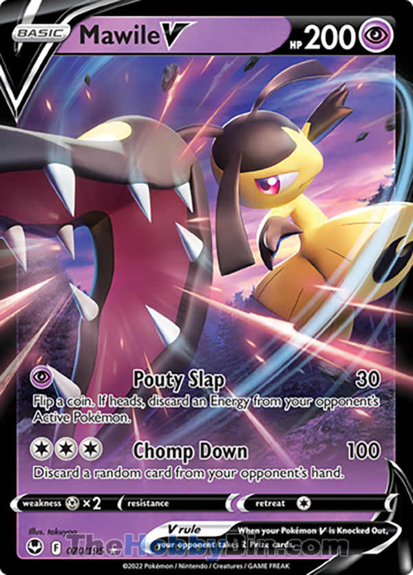 Mawile V #70/195 Ultra Rare V - Silver Tempest Pokemon card