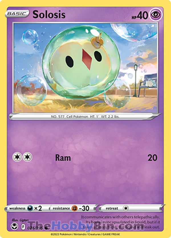 Solosis #76/195 Common - Silver Tempest Pokemon card