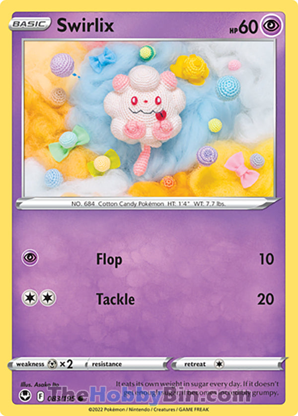 Swirlix #83/195 Common - Silver Tempest Pokemon card