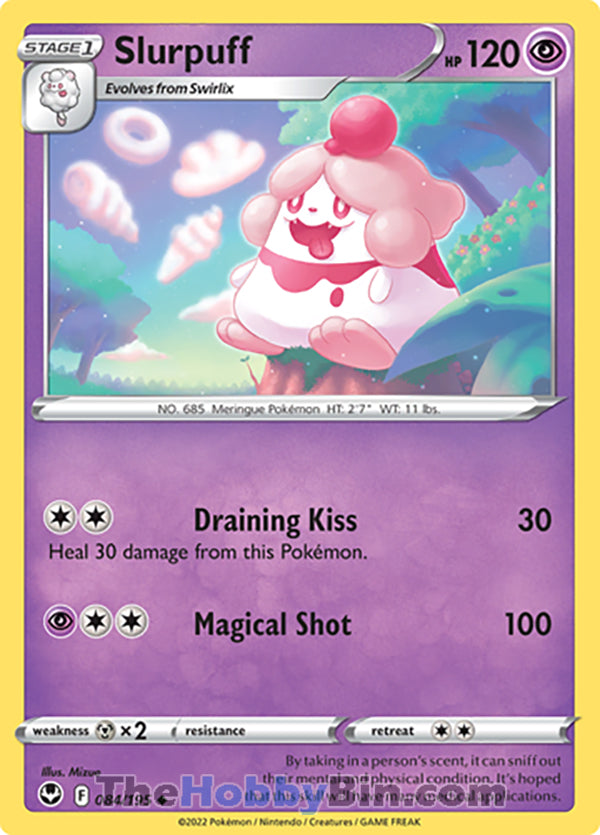 Slurpuff #84/195 Uncommon - Silver Tempest Pokemon card