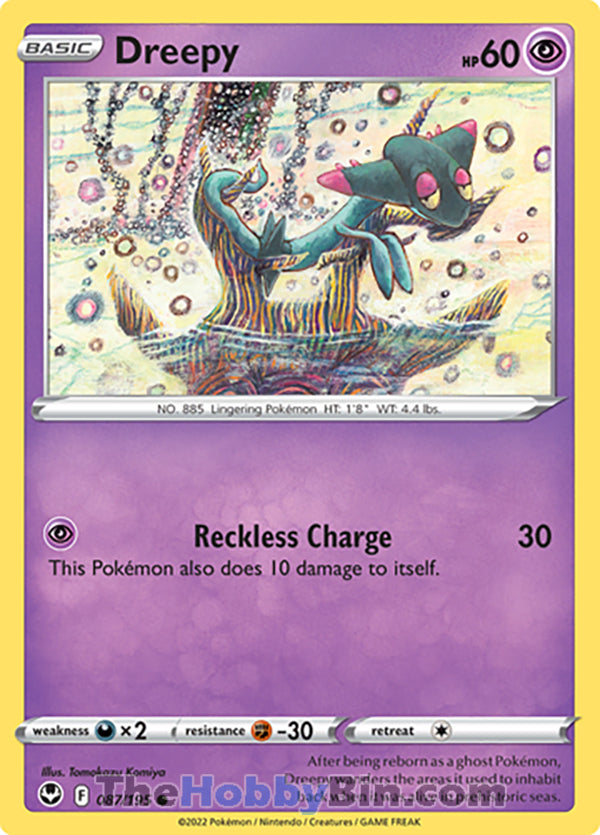 Dreepy #87/195 Common - Silver Tempest Pokemon card