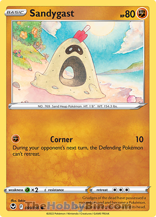 Sandygast #99/195 Common - Silver Tempest Pokemon card