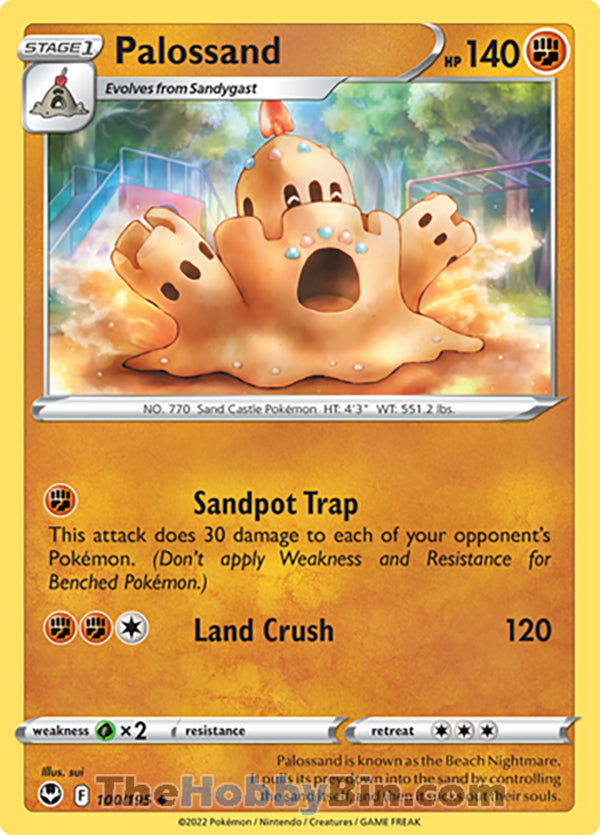 Palossand #100/195 Uncommon - Silver Tempest Pokemon card