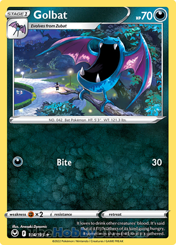 0104 Golbat Uncommon Silver Tempest