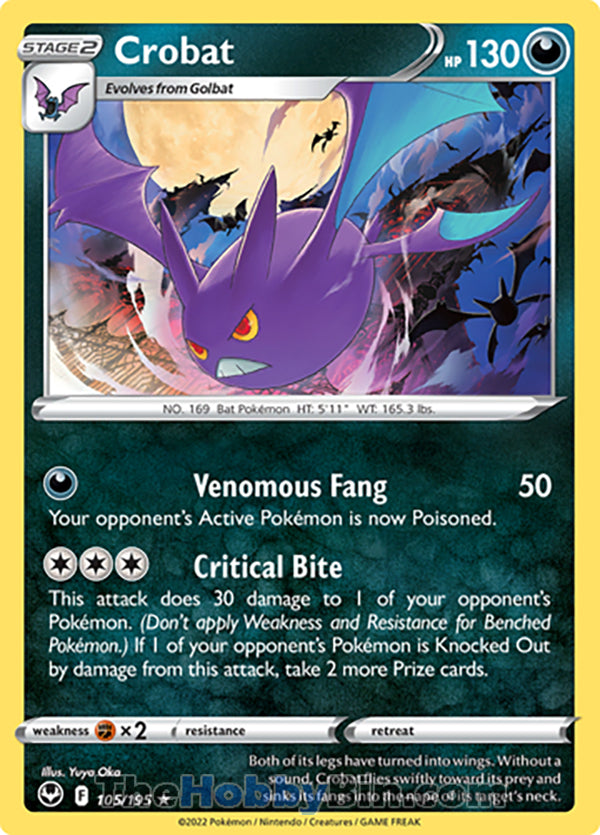 Crobat Silver Tempest Holo Rare #105/195