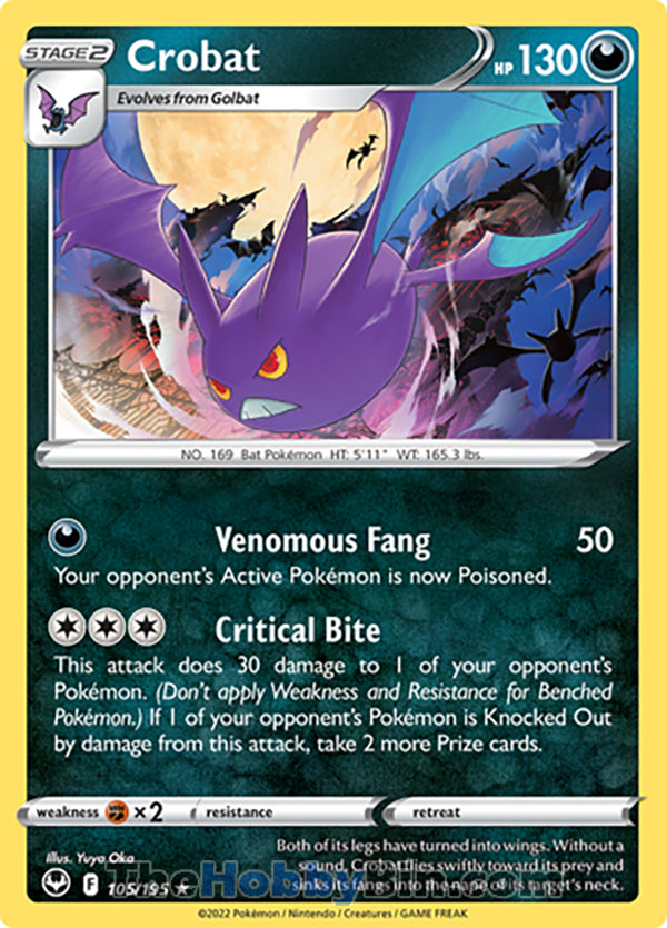 0105 Crobat Holo Rare Silver Tempest