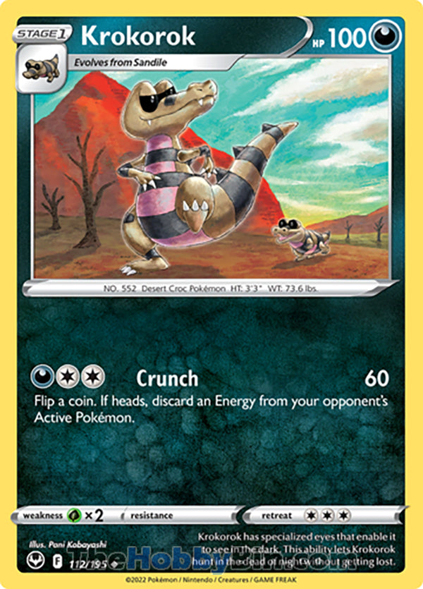 Krokorok #112/195 Uncommon - Silver Tempest Pokemon card