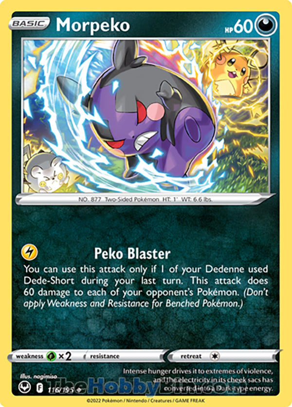 Morpeko #116/195 Uncommon - Silver Tempest Pokemon card
