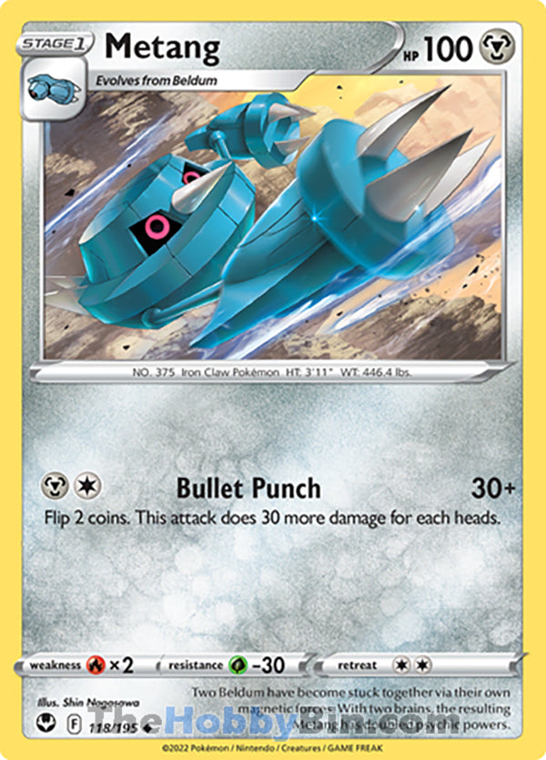 Metang #118/195 Uncommon - Silver Tempest Pokemon card