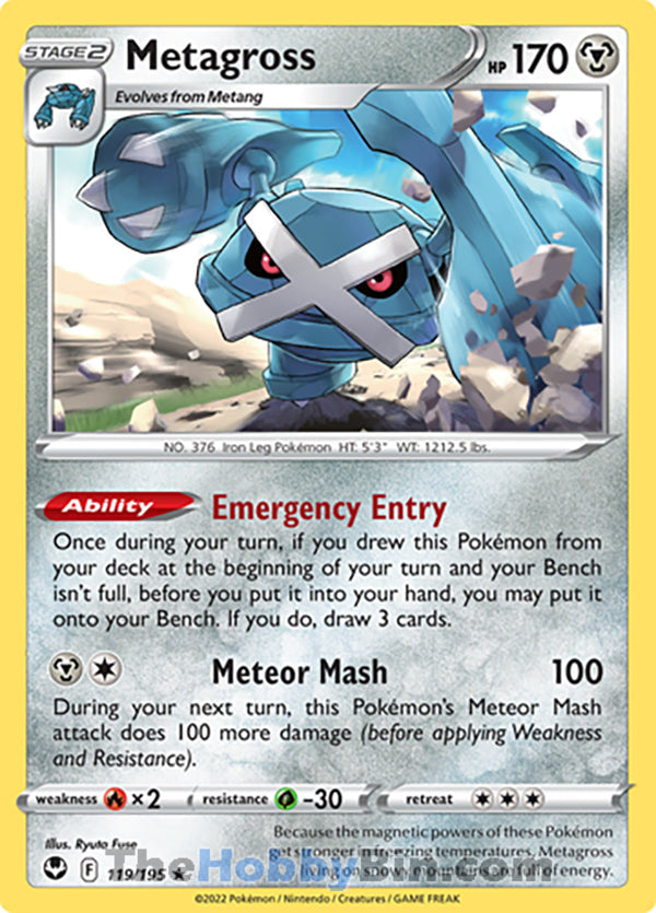 0119 Metagross Holo Rare Silver Tempest