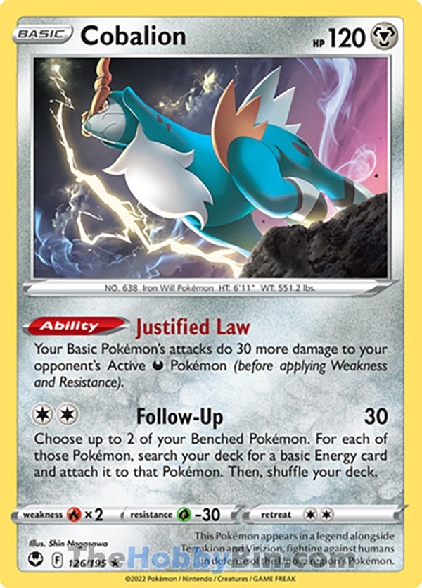 Cobalion Silver Tempest Rare #126/195