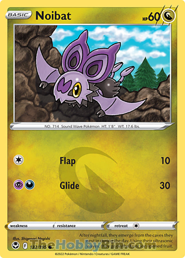 Noibat #132/195 Common - Silver Tempest Pokemon card