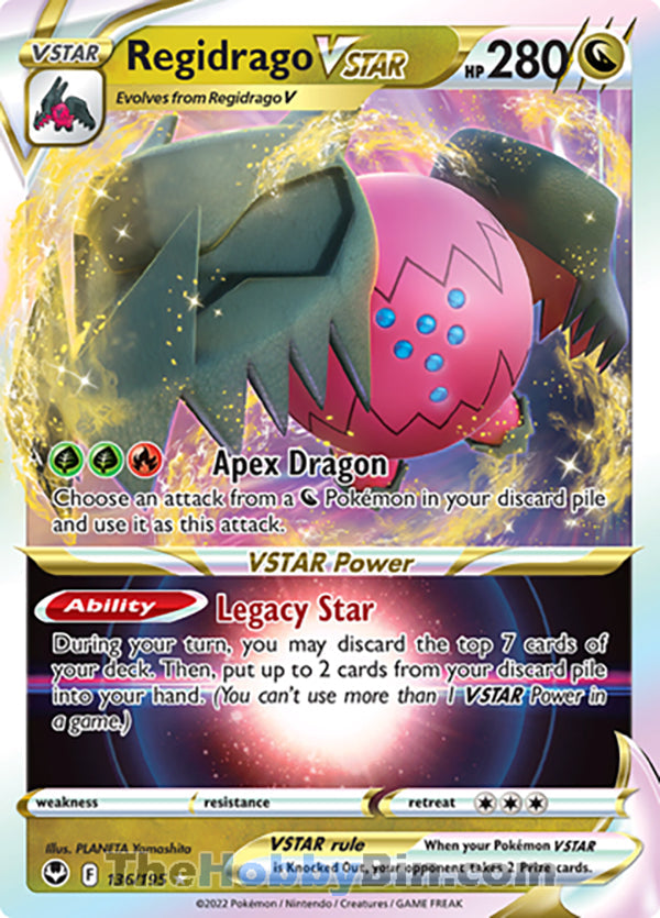 Regidrago VSTAR #136/195 Ultra Rare VSTAR - Silver Tempest Pokemon card