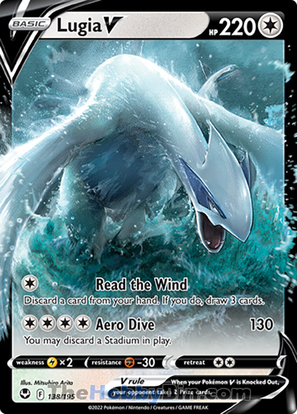 Lugia V #138/195 Ultra Rare V - Silver Tempest Pokemon card