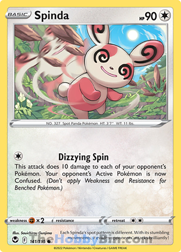Spinda #141/195 Common - Silver Tempest Pokemon card