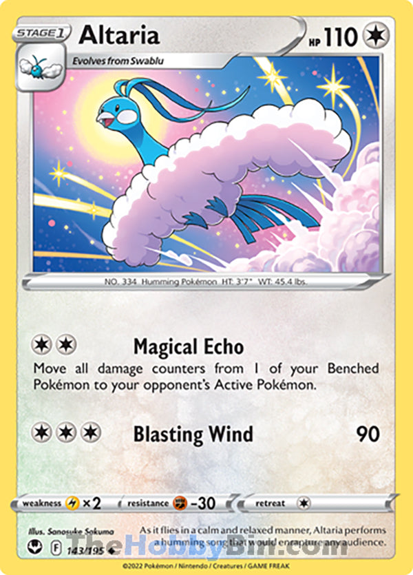 Altaria #143/195 Uncommon - Silver Tempest Pokemon card